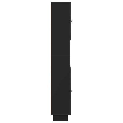 Badkamerkast met Open Plank EDE Zwart 30 x 31 x 190 cm