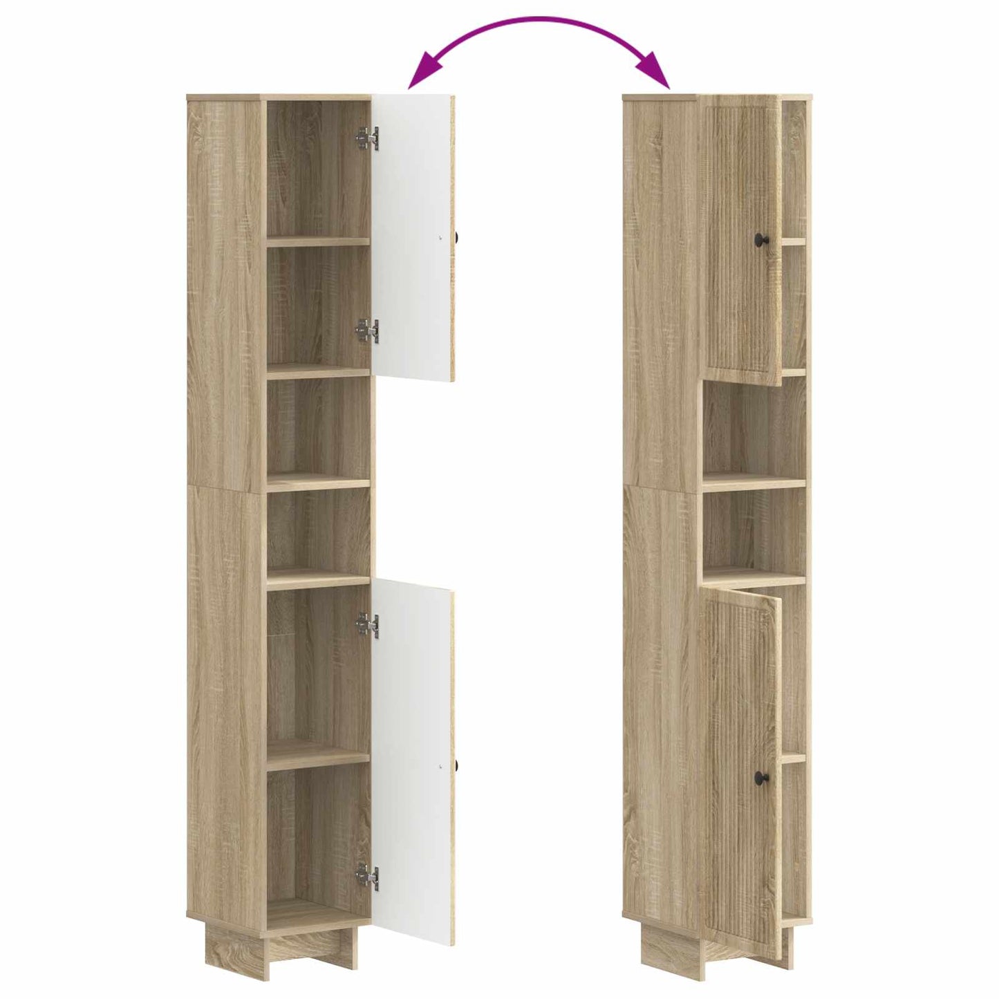 Badkamerkast met Open Plank EDE Sonoma Eiken 30 x 31 x 190 cm