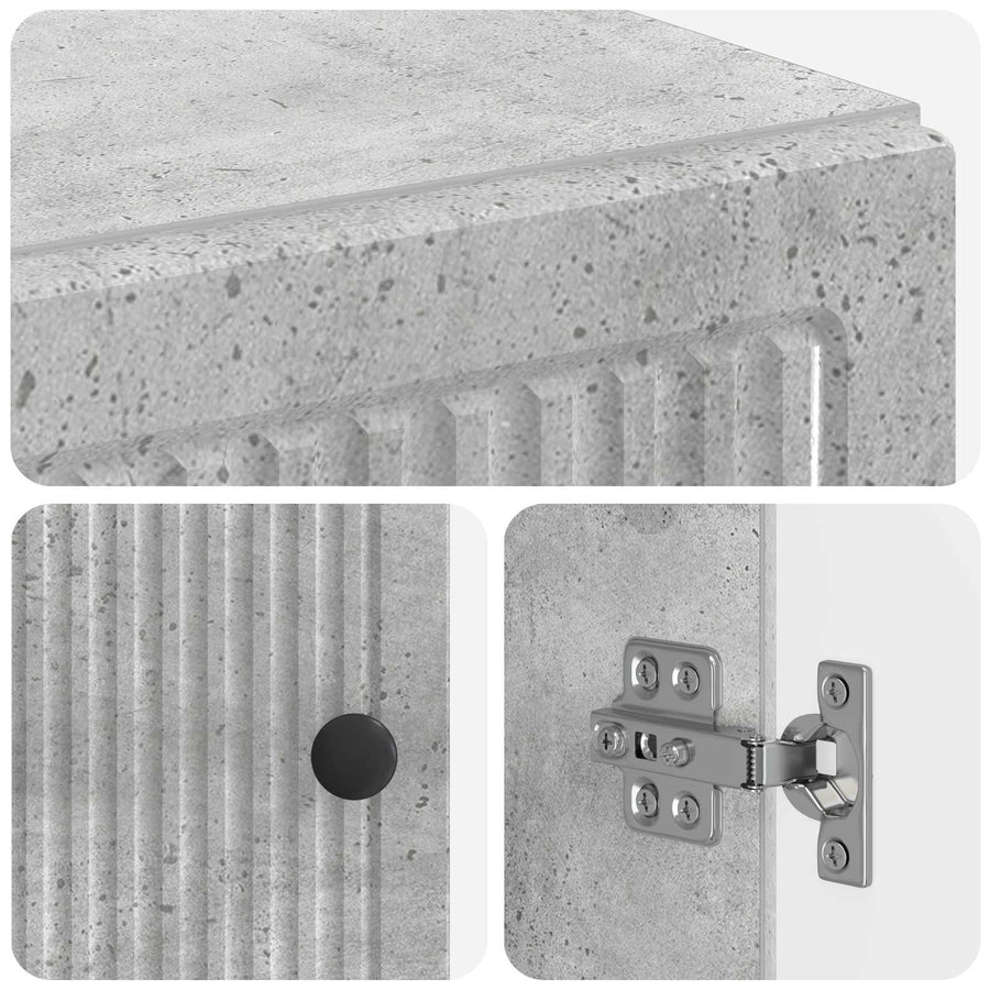 Badkamerkast met Open Plank EDE Betongrijs 30 x 31 x 190 cm