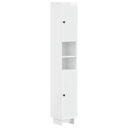 Badkamerkast 30x31x190 cm hoogglans wit bewerkt hout