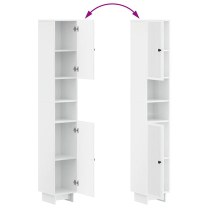 Badkamerkast met Open Plank EDE Hoogglans Wit 30 x 31 x 190 cm