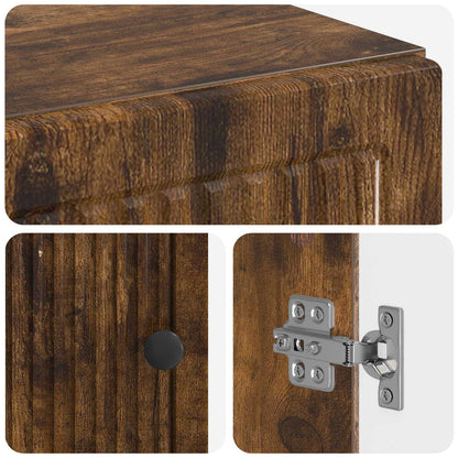Badkamerkast met Open Plank EDE Gerookt eiken 30 x 31 x 190 cm