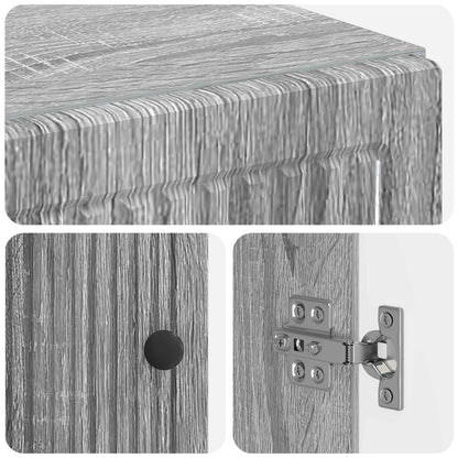 Badkamerkast met Open Plank EDE Grijs Sonoma 30 x 31 x 190 cm