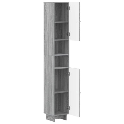 Badkamerkast met Open Plank EDE Grijs Sonoma 30 x 31 x 190 cm