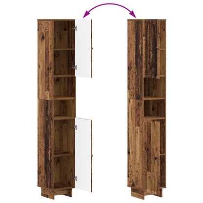 Badkamerkast met Open Plank EDE Oud hout 30 x 31 x 190 cm