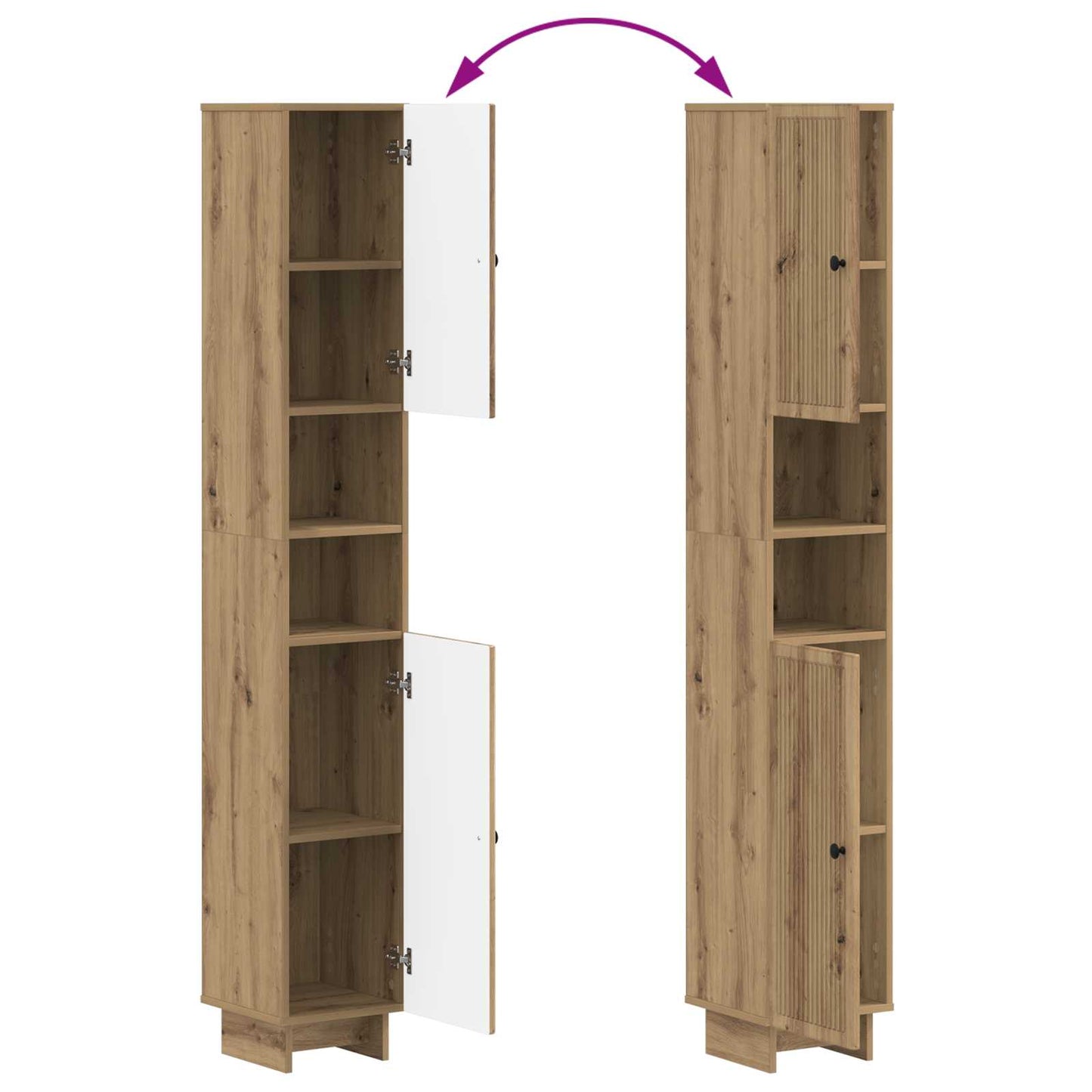 Badkamerkast met Open Plank EDE Artisanaal eiken