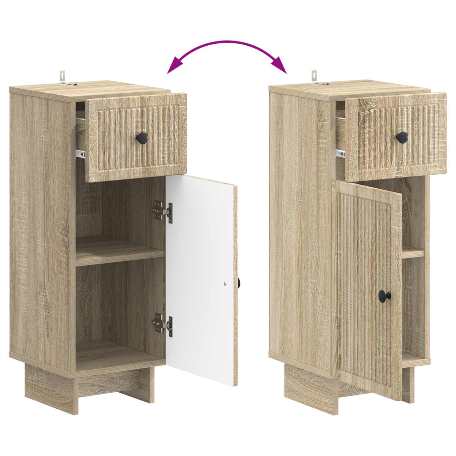 Badkamer Opbergkast EDE Sonoma Eiken 30 x 31 x 80 cm