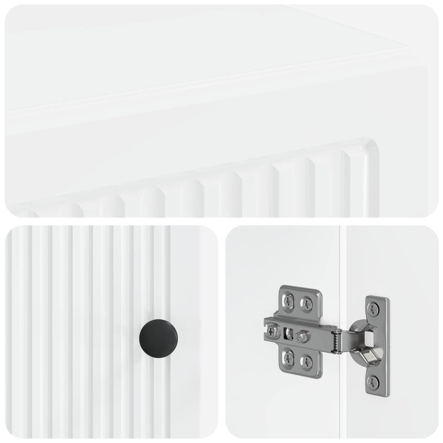 Badkamer Opbergkast EDE Hoogglans Wit 30 x 31 x 80 cm