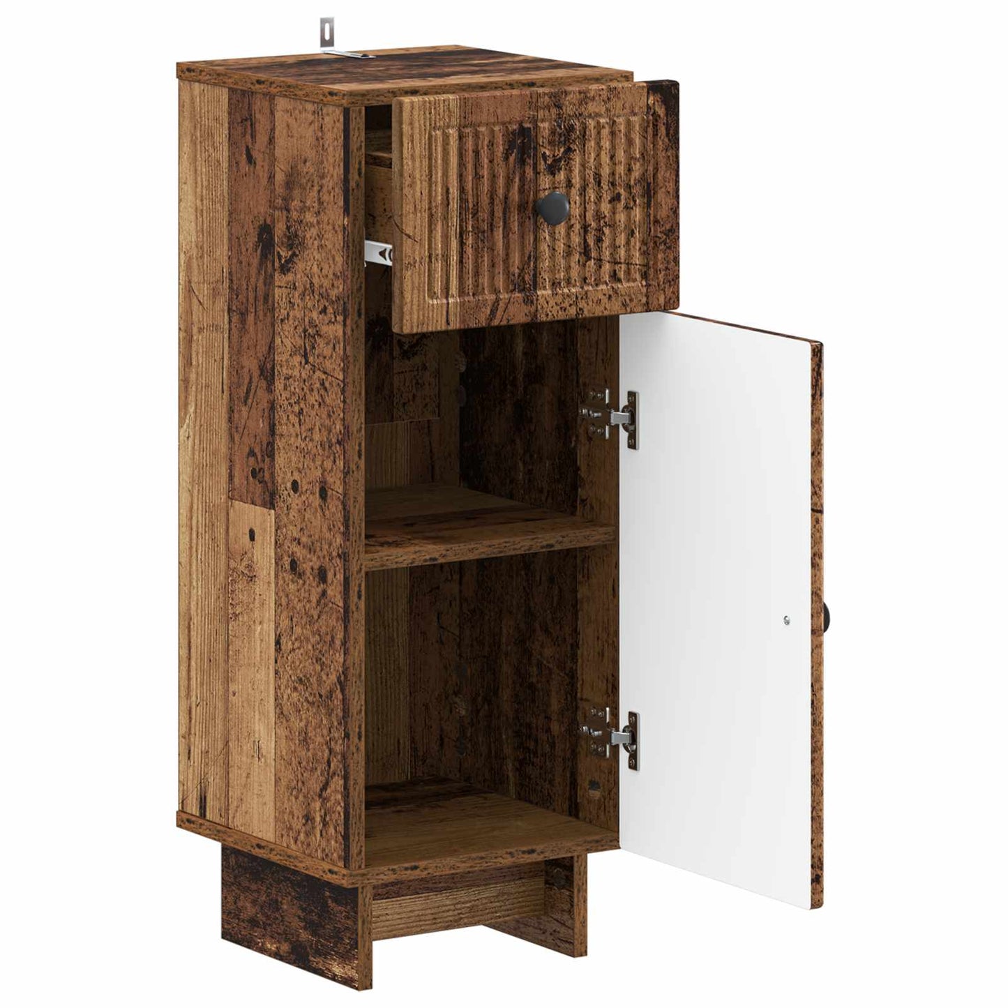 Badkamer Opbergkast EDE Oud hout 30 x 31 x 80 cm Bewerkt hout