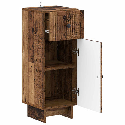 Badkamer Opbergkast EDE Oud hout 30 x 31 x 80 cm Bewerkt hout
