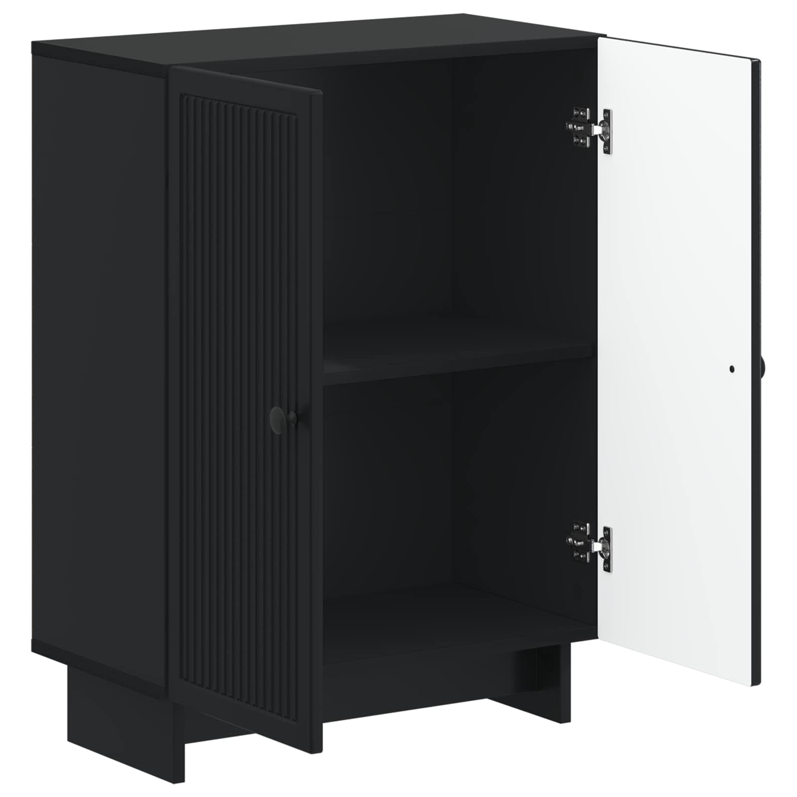 Badkamer Opbergkast EDE Zwart 59,5 x 31 x 80 cm Bewerkt hout