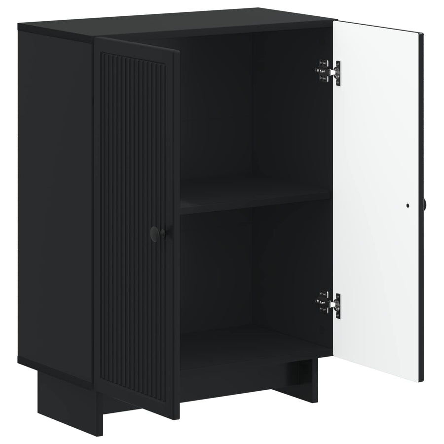 Badkamer Opbergkast EDE Zwart 59,5 x 31 x 80 cm Bewerkt hout