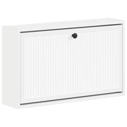 Wand Schoenenkast EDE 71x17x43 cm bewerkt hout wit