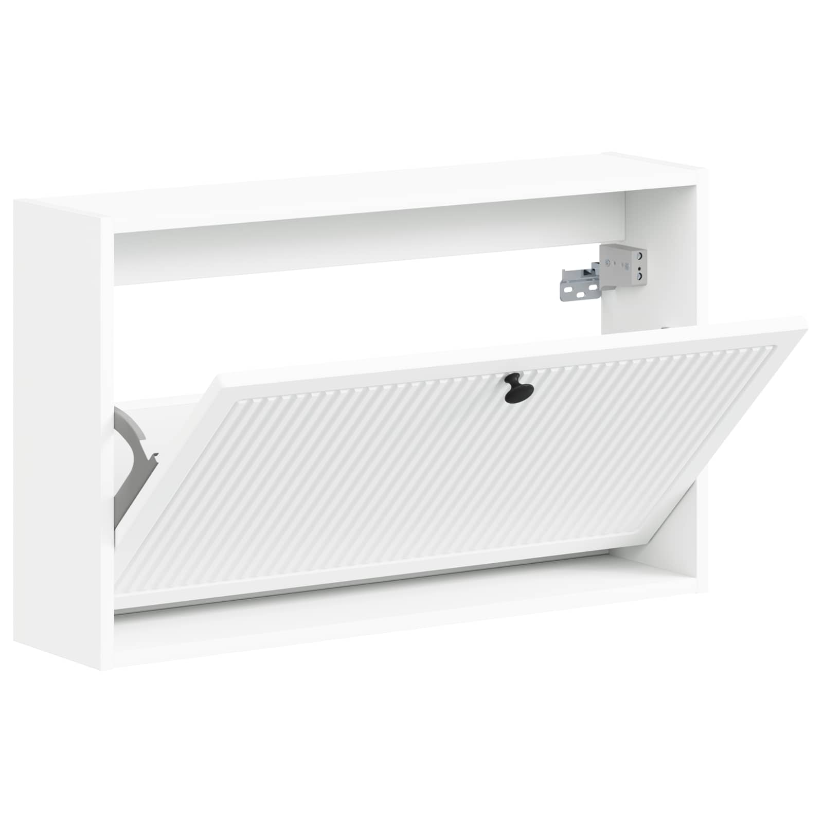 Wandgemonteerde Schoenkast EDE 71 x 17 x 43 cm Bewerkt hout Wit
