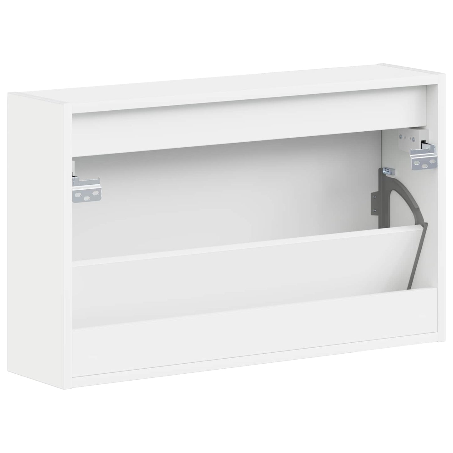 Wandgemonteerde Schoenkast EDE 71 x 17 x 43 cm Bewerkt hout Wit