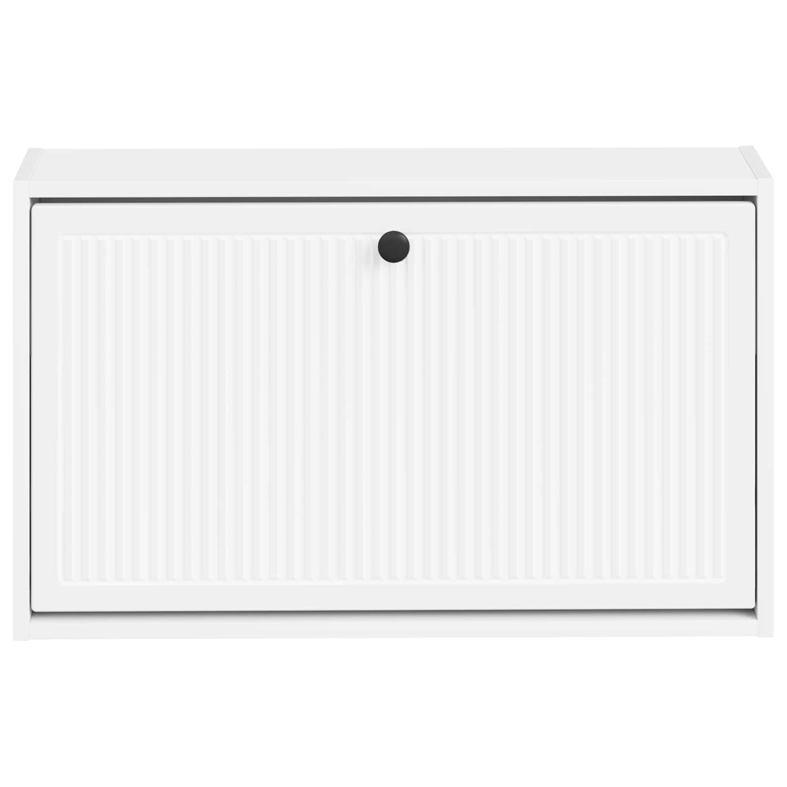 Wandgemonteerde Schoenkast EDE 71 x 17 x 43 cm Bewerkt hout Wit
