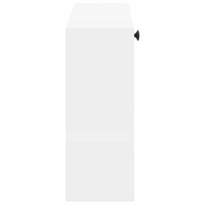 Wandgemonteerde Schoenkast EDE 71 x 17 x 43 cm Bewerkt hout Wit
