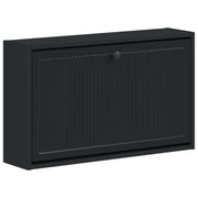 Wandgemonteerde schoenkast EDE bewerkt hout 71x17x43 cm