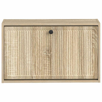 Wandgemonteerde Schoenkast EDE 71 x 17 x 43 cm Bewerkt hout