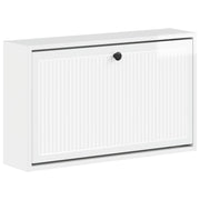 Wand Schoenkast EDE 71x17x43 cm hoogglans wit bewerkt hout
