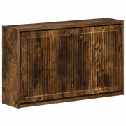 Wandgemonteerde schoenkast 71x17x43 cm bewerkt hout