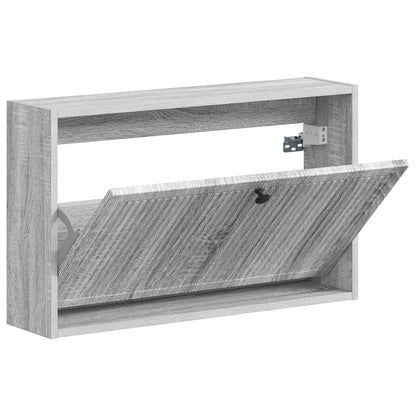 Wandgemonteerde Schoenkast EDE 71 x 17 x 43 cm Bewerkt hout
