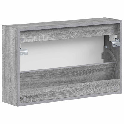 Wandgemonteerde Schoenkast EDE 71 x 17 x 43 cm Bewerkt hout