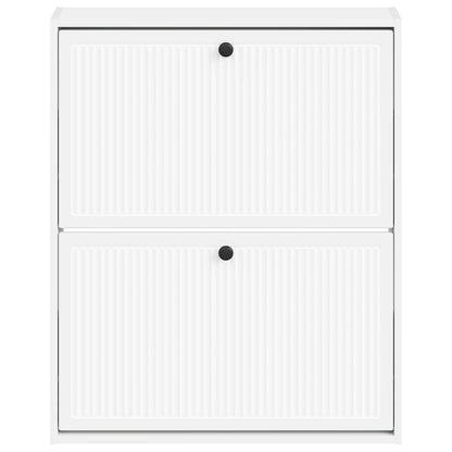 Wandgemonteerde Schoenkast EDE 71 x 17 x 86 cm Bewerkt hout Wit