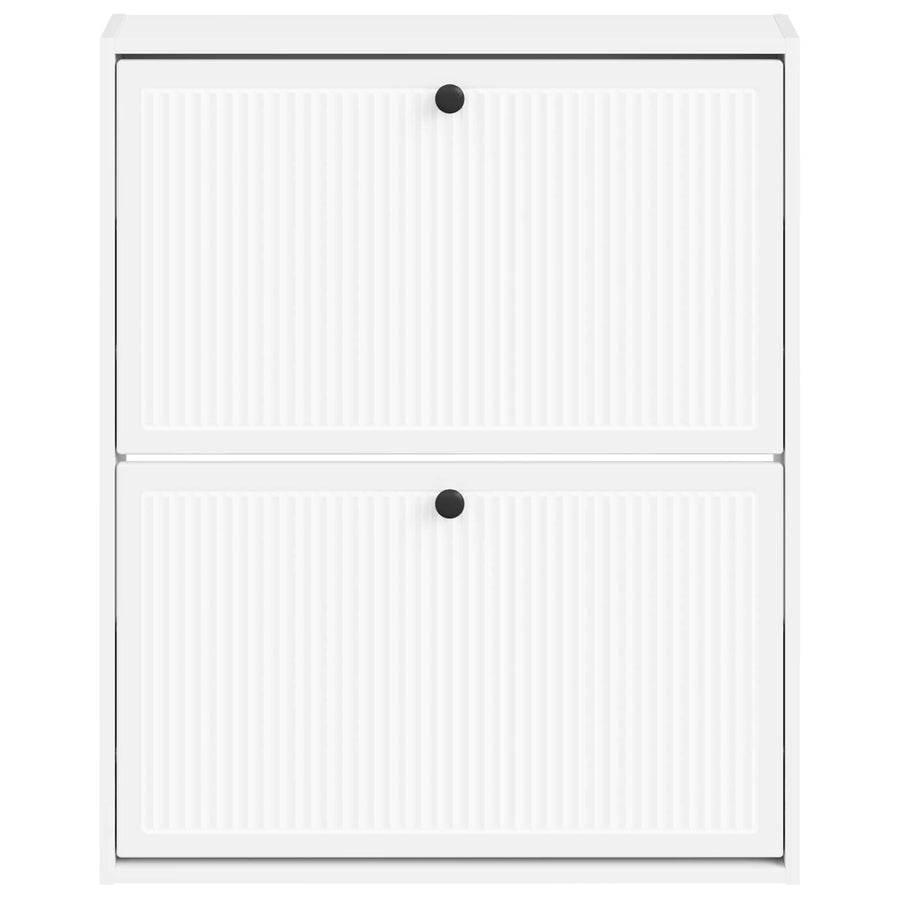 Wandgemonteerde Schoenkast EDE 71 x 17 x 86 cm Bewerkt hout Wit