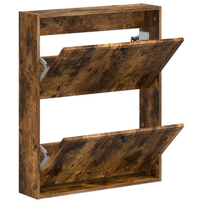 Wandgemonteerde Schoenkast EDE 71 x 17 x 86 cm Bewerkt hout