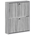 Wandgemonteerde Schoenkast EDE 71 x 17 x 86 cm Bewerkt hout