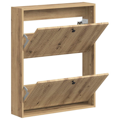 Wandgemonteerde Schoenkast EDE 71 x 17 x 86 cm Bewerkt hout