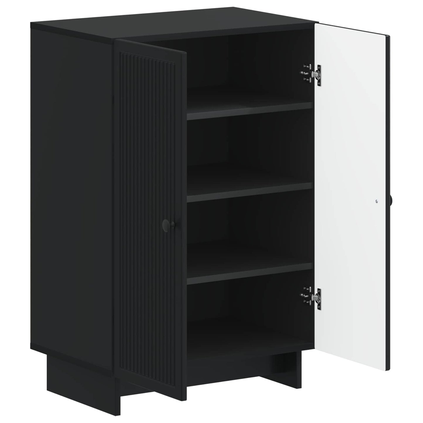Schoenenkast EDE 59,5 x 39,5 x 90 cm Bewerkt hout Zwart