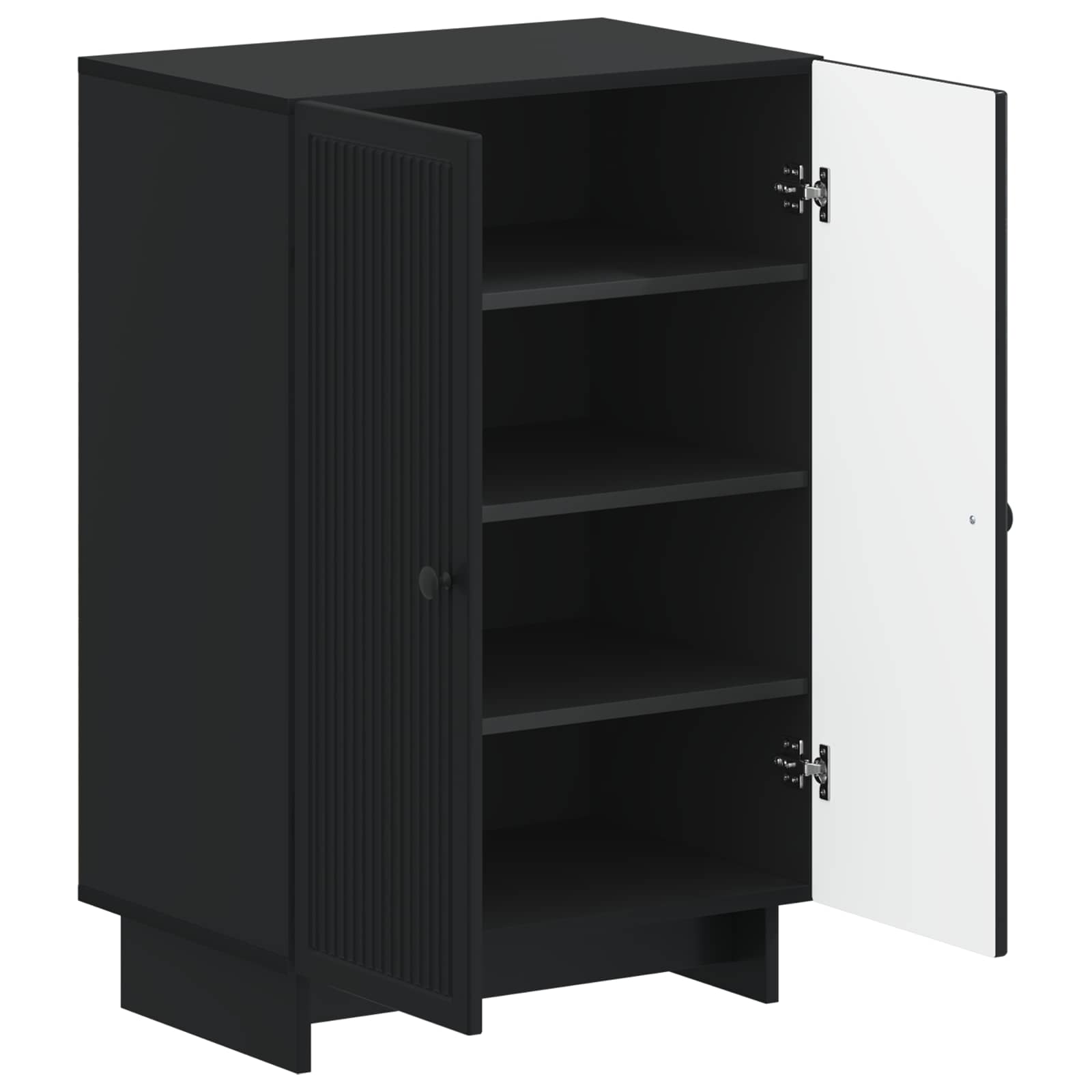 Schoenenkast EDE 59,5 x 39,5 x 90 cm Bewerkt hout Zwart