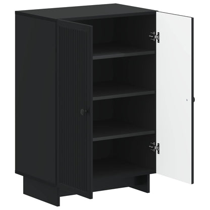 Schoenenkast EDE 59,5 x 39,5 x 90 cm Bewerkt hout Zwart