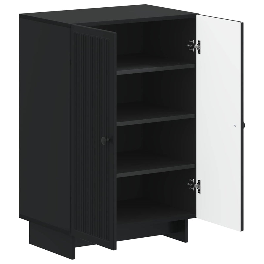 Schoenenkast EDE 59,5 x 39,5 x 90 cm Bewerkt hout Zwart