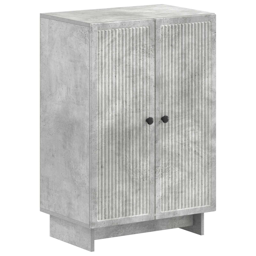 Schoenenkast EDE 59,5 x 39,5 x 90 cm Bewerkt hout Betongrijs