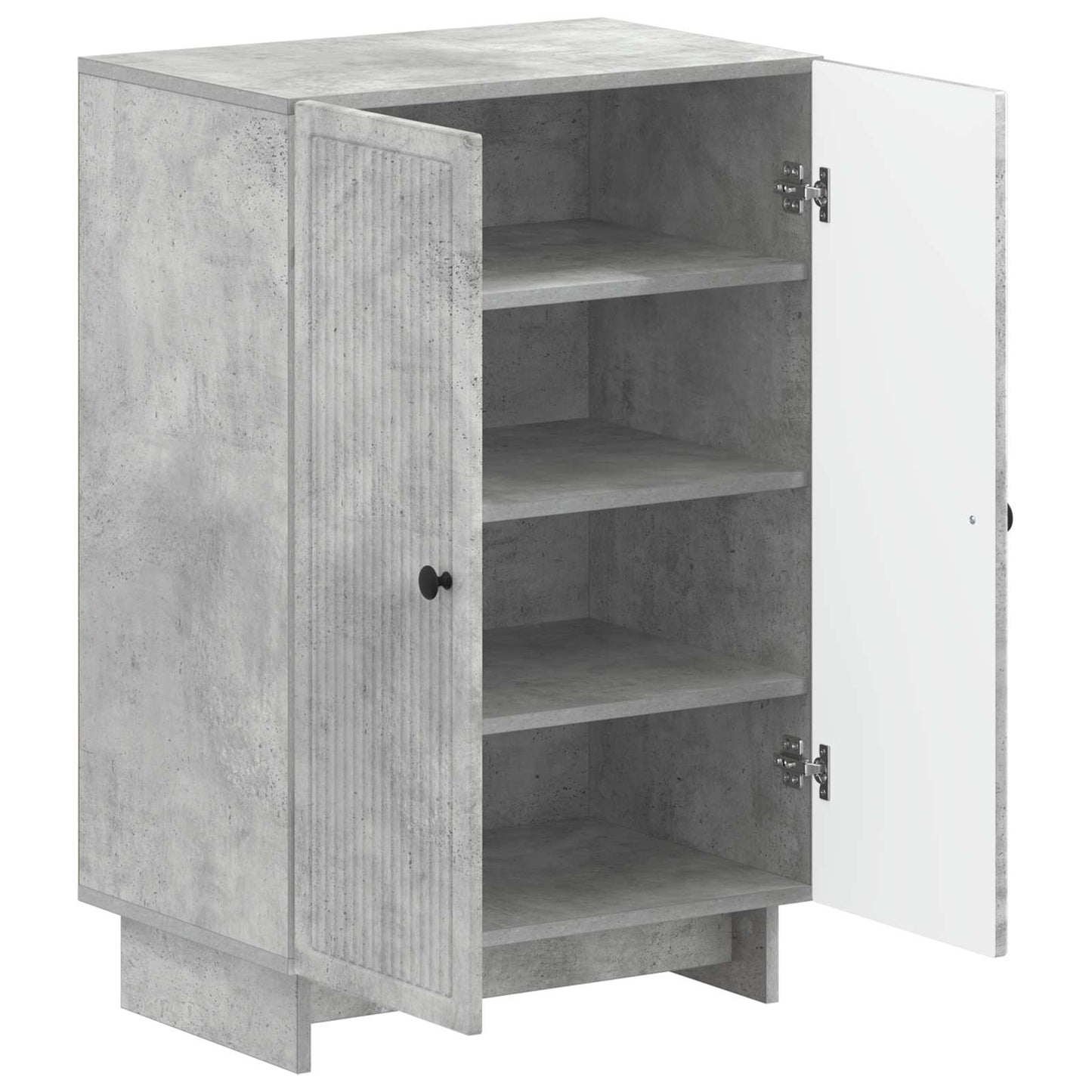 Schoenenkast EDE 59,5 x 39,5 x 90 cm Bewerkt hout Betongrijs