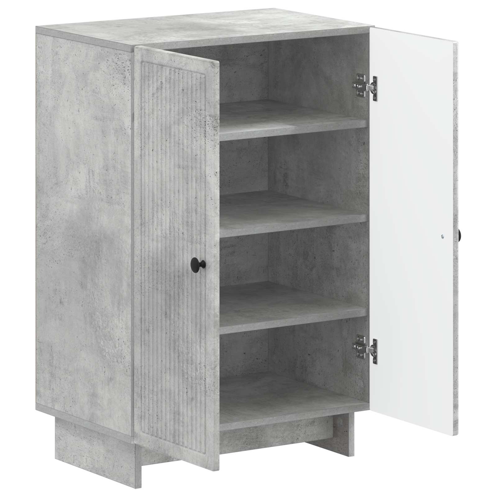 Schoenenkast EDE 59,5 x 39,5 x 90 cm Bewerkt hout Betongrijs