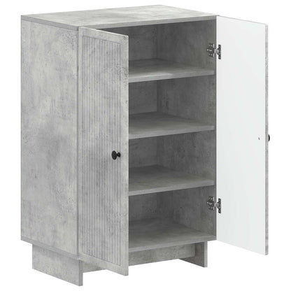 Schoenenkast EDE 59,5 x 39,5 x 90 cm Bewerkt hout Betongrijs