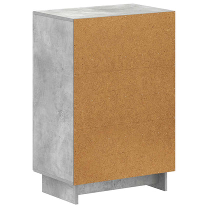Schoenenkast EDE 59,5 x 39,5 x 90 cm Bewerkt hout Betongrijs