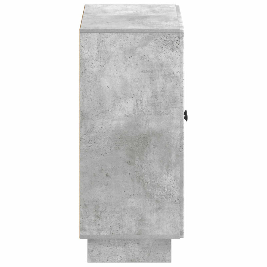 Schoenenkast EDE 59,5 x 39,5 x 90 cm Bewerkt hout Betongrijs