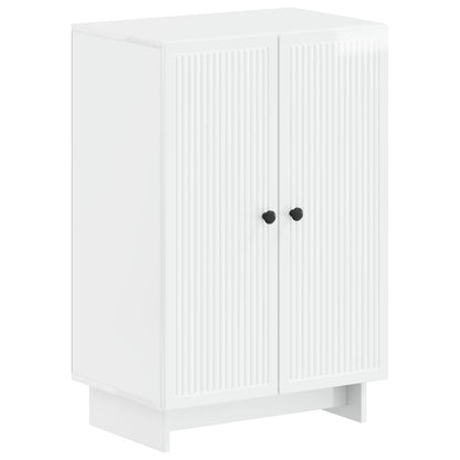 Schoenenkast EDE 59,5 x 39,5 x 90 cm Bewerkt hout Hoogglans Wit