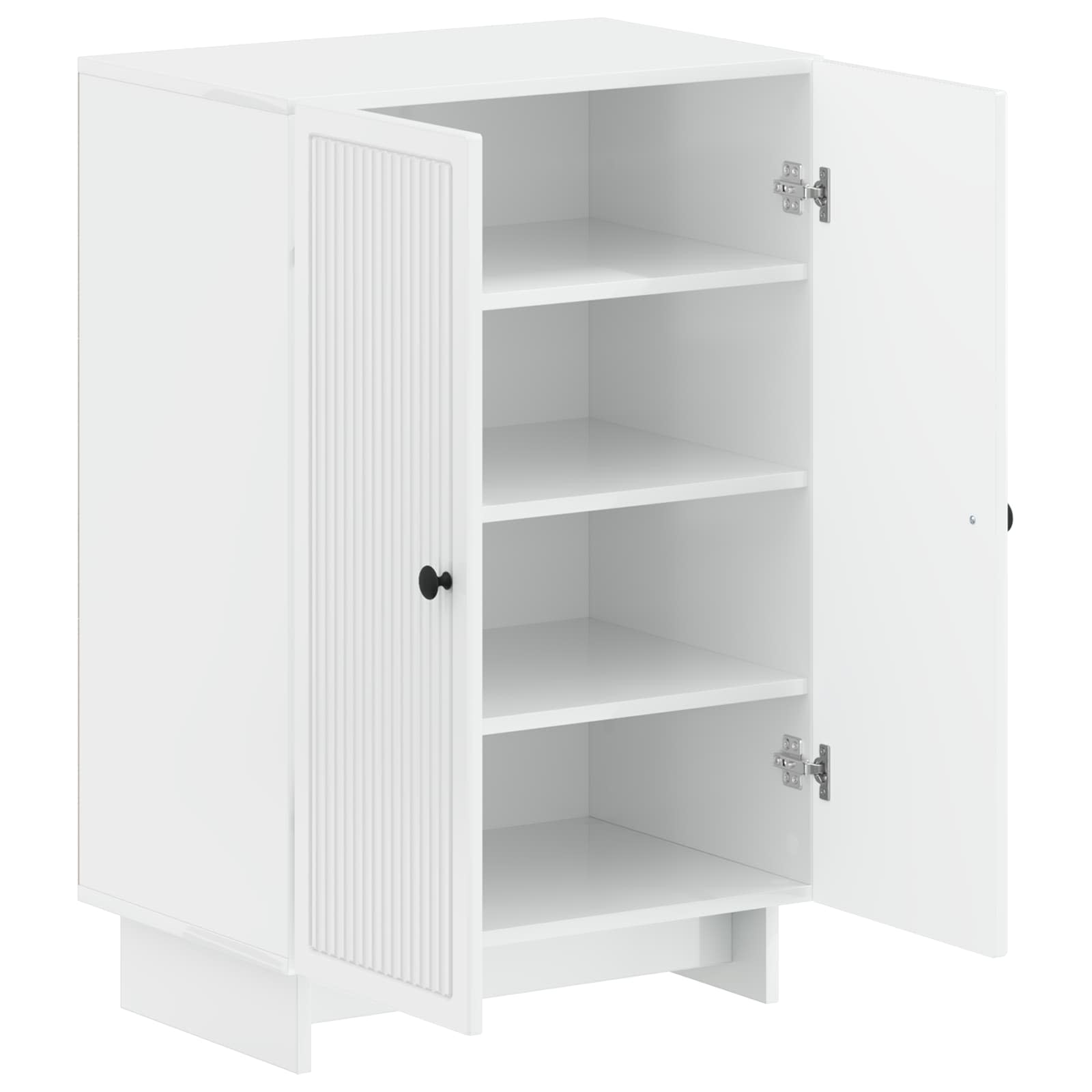Schoenenkast EDE 59,5 x 39,5 x 90 cm Bewerkt hout Hoogglans Wit