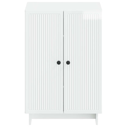 Schoenenkast EDE 59,5 x 39,5 x 90 cm Bewerkt hout Hoogglans Wit