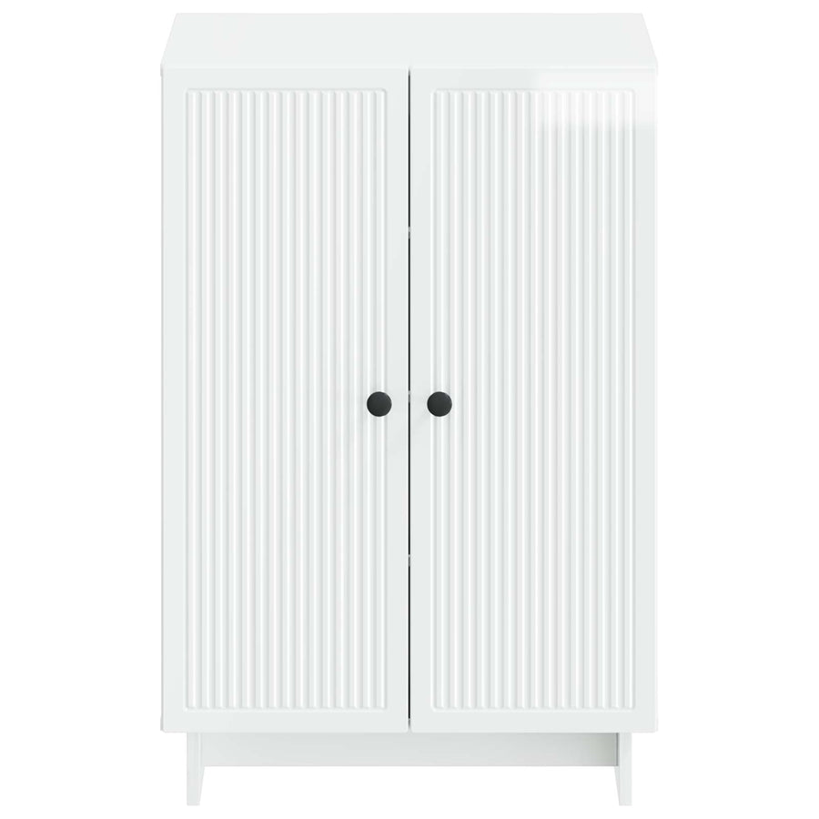 Schoenenkast EDE 59,5 x 39,5 x 90 cm Bewerkt hout Hoogglans Wit