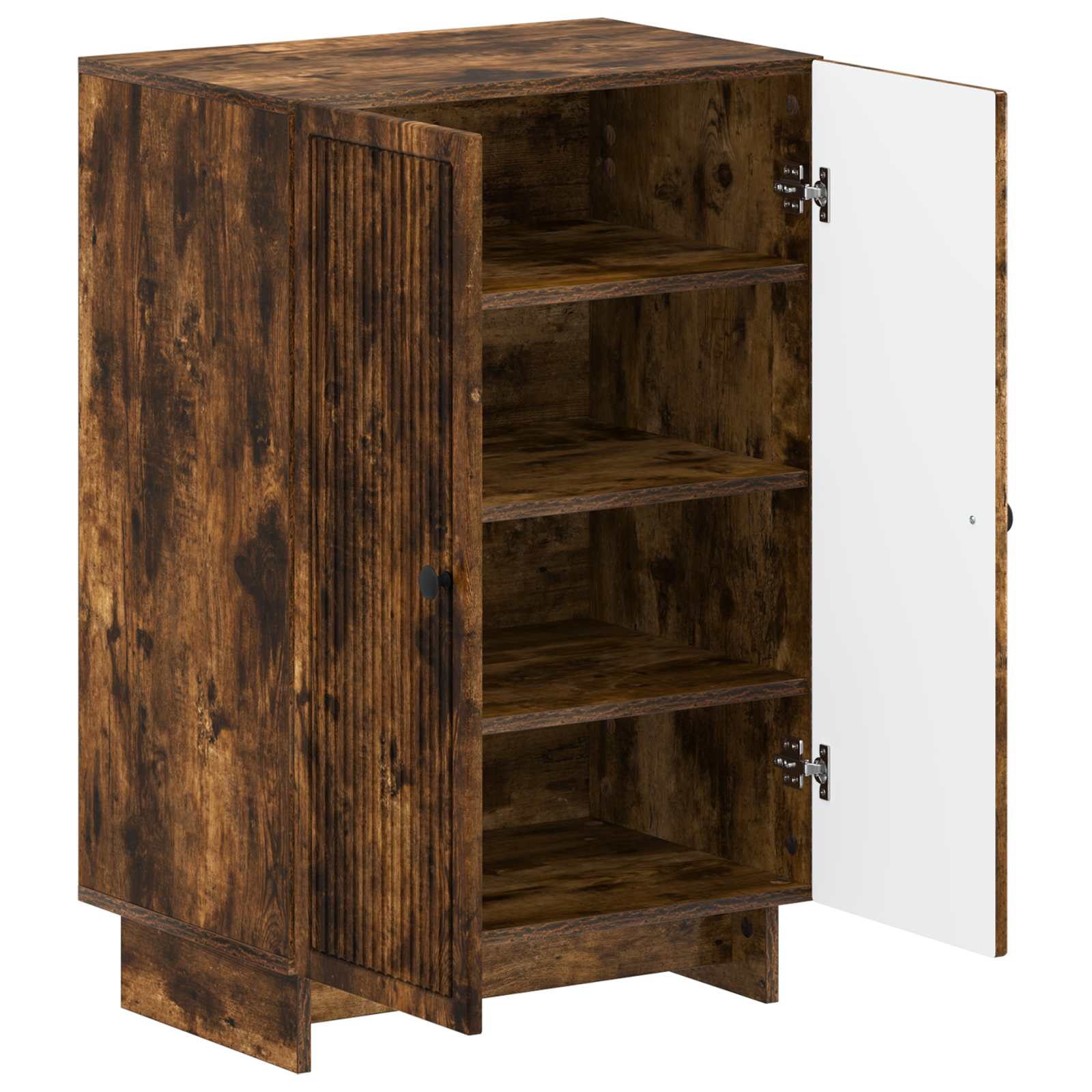 Schoenenkast EDE 59,5 x 39,5 x 90 cm Bewerkt hout Gerookt eiken