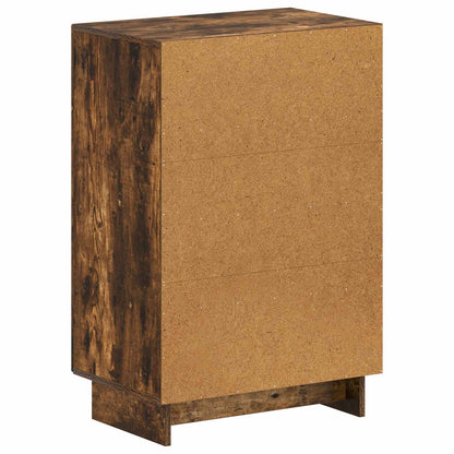 Schoenenkast EDE 59,5 x 39,5 x 90 cm Bewerkt hout Gerookt eiken