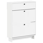 Schoenenkast EDE 78 x 24 x 103 cm Bewerkt hout Wit