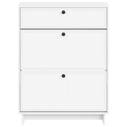 Schoenenkast EDE 78 x 24 x 103 cm Bewerkt hout Wit